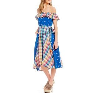 {Anthropologie} Kopal Esme Boho Plaid Dress